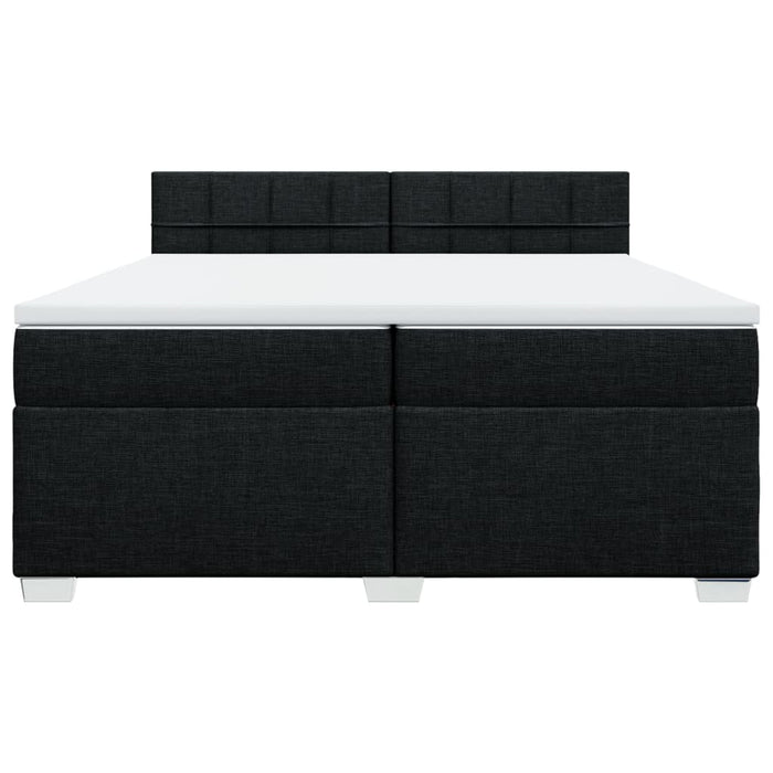 Giroletto a Molle con Materasso Nero 200x200 cm in Tessuto 3288297