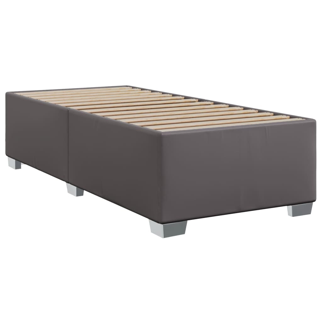 vidaXL Giroletto a Molle con Materasso Grgio 80x200 cm in Similpelle