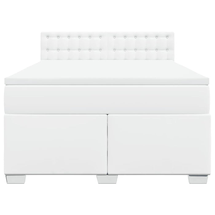 Giroletto a Molle con Materasso Bianco 140x190 cm in Similpelle 3288421