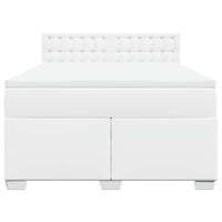 vidaXL Giroletto a Molle con Materasso Bianco 140x190 cm in Similpelle