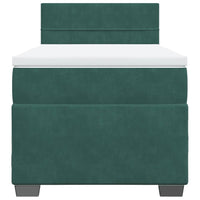 Giroletto a Molle con Materasso Verde Scuro 80x200 cm Velluto 3288465