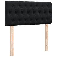 Giroletto a Molle con Materasso Nero 80x200 cm in Velluto