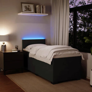 Giroletto a Molle con Materasso Nero 90x190 cm in Velluto 3288482