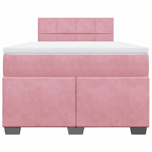 Giroletto a Molle con Materasso Rosa 120x200 cm in Velluto 3288587