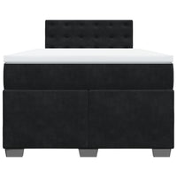 Giroletto a Molle con Materasso Nero 120x200 cm in Velluto 3288596