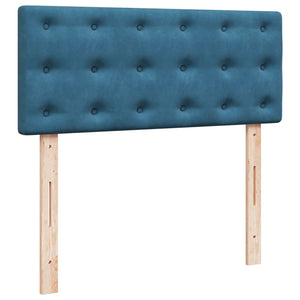 vidaXL Giroletto a Molle con Materasso Blu 120x200 cm in Velluto