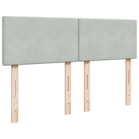 Giroletto a Molle con Materasso Grigio Chiaro 140x190cm Velluto 3288600