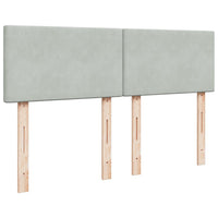 Giroletto a Molle con Materasso Grigio Chiaro 160x200cm Velluto 3288648