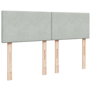 Giroletto a Molle con Materasso Grigio Chiaro 160x200cm Velluto 3288648