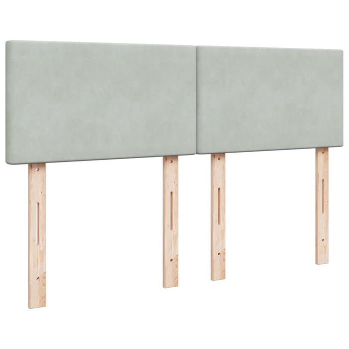 Giroletto a Molle con Materasso Grigio Chiaro 160x200cm Velluto 3288648