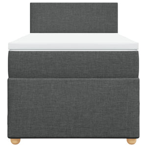 Giroletto a Molle con Materasso Grigio Scuro 80x200 cm Tessuto 3288801