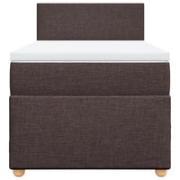 Giroletto a Molle con Materasso Marrone Scuro 80x200 cm Tessuto 3288803