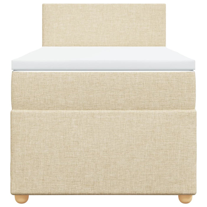 Giroletto a Molle con Materasso Crema 80x200 cm inTessuto