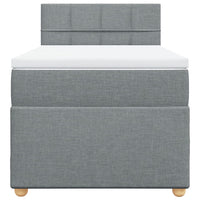 Giroletto a Molle con Materasso Grigio Chiaro 80x200 cm Tessuto 3288807