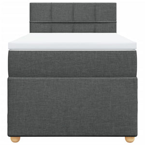 vidaXL Giroletto a Molle con Materasso Grigio Scuro 80x200 cm Tessuto