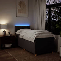 Giroletto a Molle con Materasso Marrone Scuro 80x200 cm Tessuto 3288810