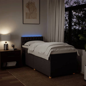 Giroletto a Molle con Materasso Marrone Scuro 80x200 cm Tessuto 3288817