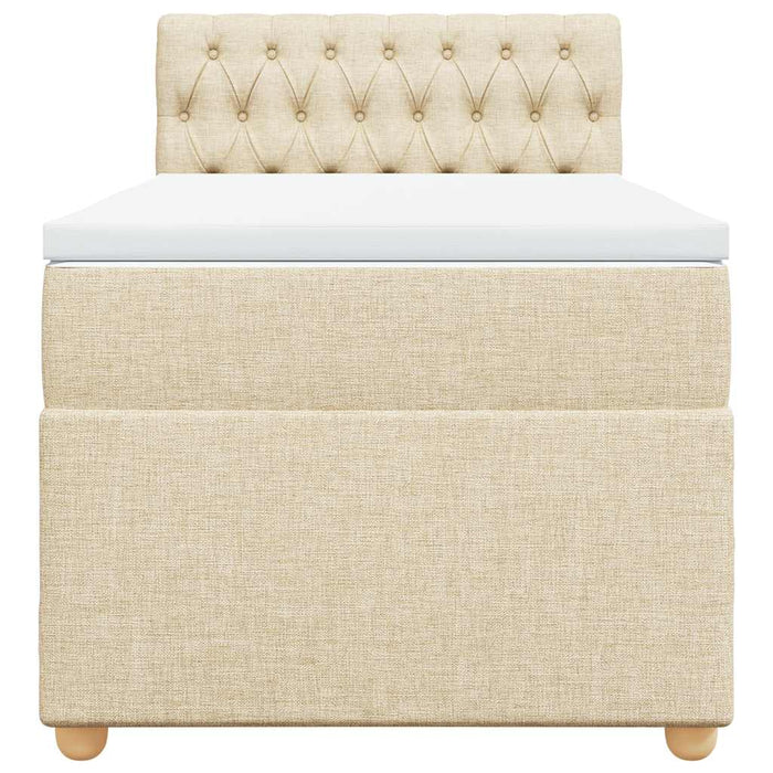 Giroletto a Molle con Materasso Crema 80x200 cm inTessuto 3288819