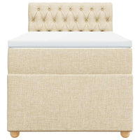 Giroletto a Molle con Materasso-Struttura Letto Crema 80x200 cm inTessuto 517715