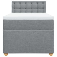 vidaXL Giroletto a Molle con Materasso Grigio Chiaro 80x200 cm Tessuto