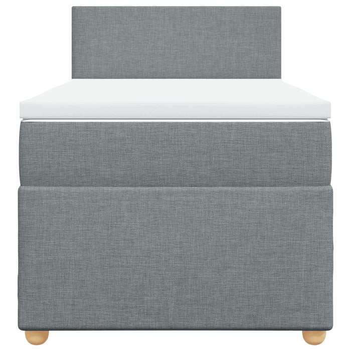 Giroletto a Molle con Materasso Grigio Chiaro 90x190 cm Tessuto 3288828