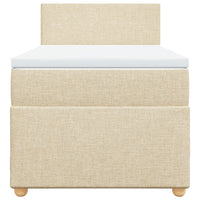 Giroletto a Molle con Materasso Crema 90x190 cm in Tessuto 3288833