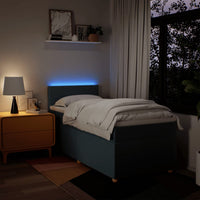 vidaXL Giroletto a Molle con Materasso Blu 90x190 cm in Tessuto