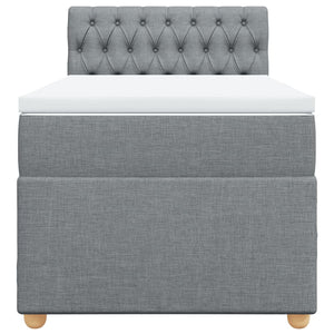 Giroletto a Molle con Materasso Grigio Chiaro 90x190 cm Tessuto 3288842