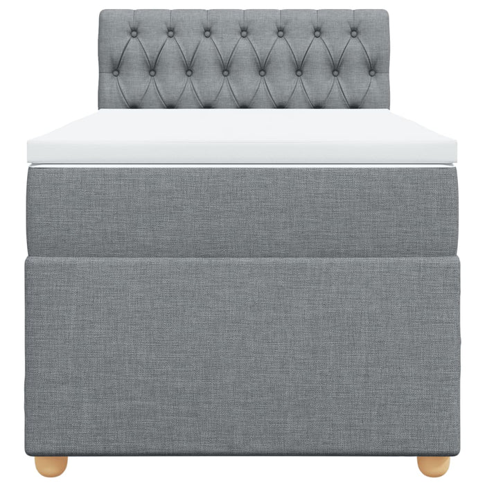 Giroletto a Molle con Materasso Grigio Chiaro 90x190 cm Tessuto 3288842