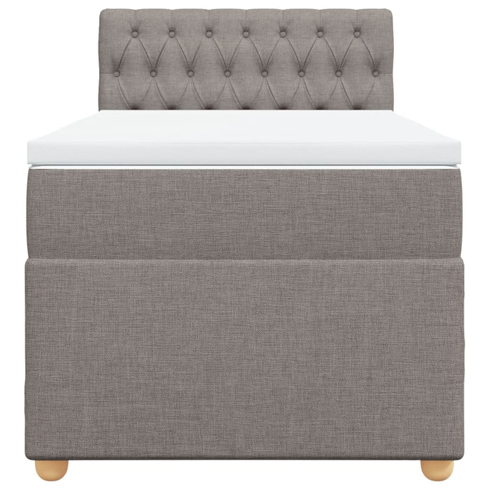 Giroletto a Molle con Materasso Tortora 90x190 cm in Tessuto