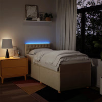 Giroletto a Molle con Materasso Crema 90x190 cm in Tessuto 3288847