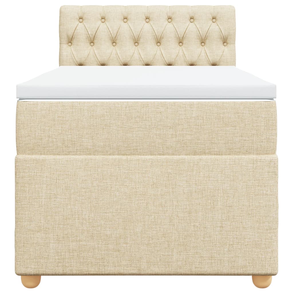 Giroletto a Molle con Materasso Crema 90x190 cm in Tessuto 3288847