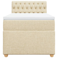 Giroletto a Molle con Materasso Crema 90x190 cm in Tessuto 3288847