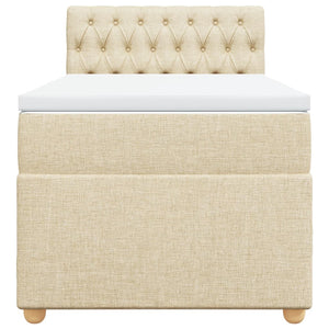 Giroletto a Molle con Materasso Crema 90x190 cm in Tessuto 3288847