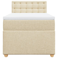 Giroletto a Molle con Materasso Crema 90x190 cm in Tessuto 3288854