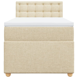 Giroletto a Molle con Materasso Crema 90x190 cm in Tessuto 3288854