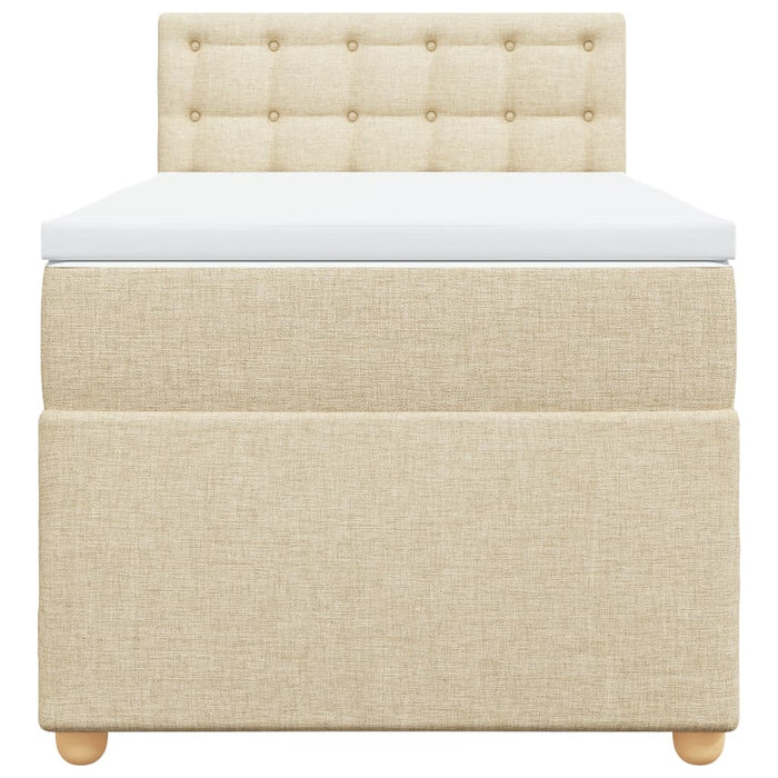 Giroletto a Molle con Materasso Crema 90x190 cm in Tessuto 3288854