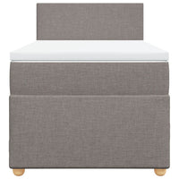 vidaXL Giroletto a Molle con Materasso Tortora 90x200 cm inTessuto