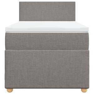 vidaXL Giroletto a Molle con Materasso Tortora 90x200 cm inTessuto