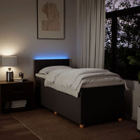 Giroletto a Molle con Materasso Marrone Scuro 90x200 cm Tessuto 3288866