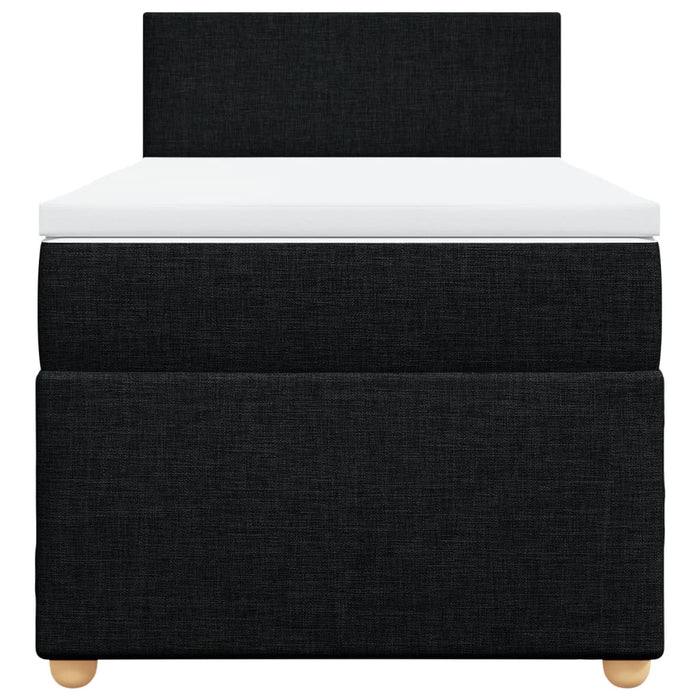 Giroletto a Molle con Materasso Nero 100x200 cm in Tessuto 3288886