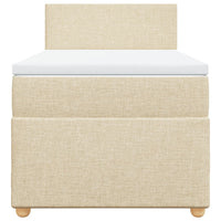 Giroletto a Molle con Materasso Crema 100x200 cm in Tessuto 3288889