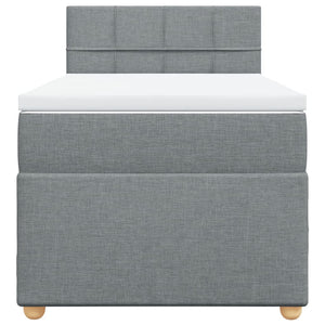 Giroletto a Molle con Materasso Grigio Chiaro100x200 cm Tessuto 3288891