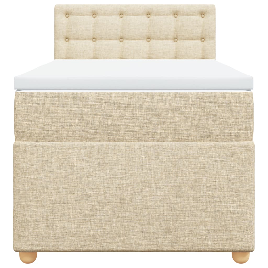 Giroletto a Molle con Materasso Crema 100x200 cm in Tessuto 3288910