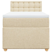 Giroletto a Molle con Materasso Crema 100x200 cm in Tessuto 3288910