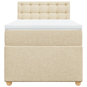 Giroletto a Molle con Materasso Crema 100x200 cm in Tessuto 3288910