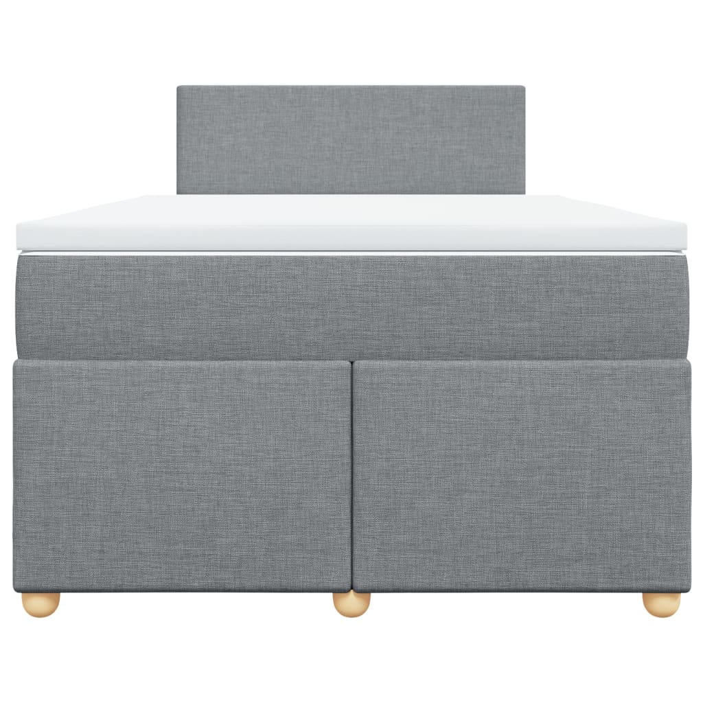 vidaXL Giroletto a Molle con Materasso Grigio Chiaro 120x190cm Tessuto