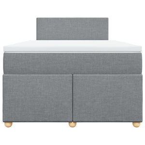 vidaXL Giroletto a Molle con Materasso Grigio Chiaro 120x190cm Tessuto