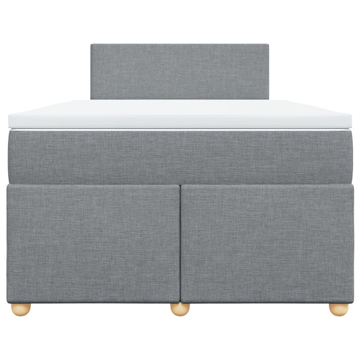 vidaXL Giroletto a Molle con Materasso Grigio Chiaro 120x190cm Tessuto