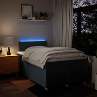 vidaXL Giroletto a Molle con Materasso Blu 120x190 cm in Tessuto